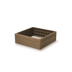 
                  PROSPERPLAST RABATA OGRODOWA BASE WOODY ECO NATURO 756x756x250MM IBWS-4665W